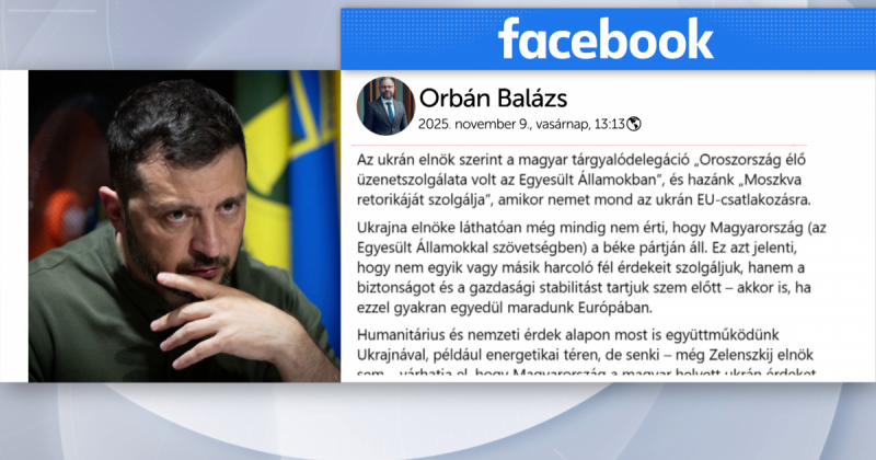 Orbán Balázs: Úgy tűnik, Ukrajna vezetője továbbra sem képes megérteni a helyzet komplexitását.